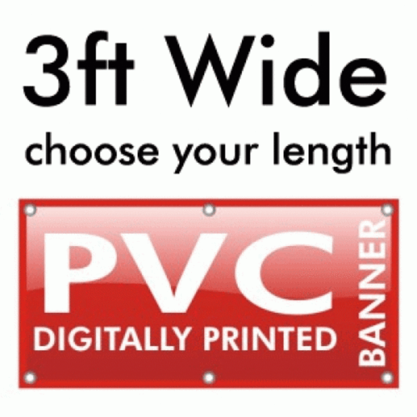 3 feet printed pvc banners