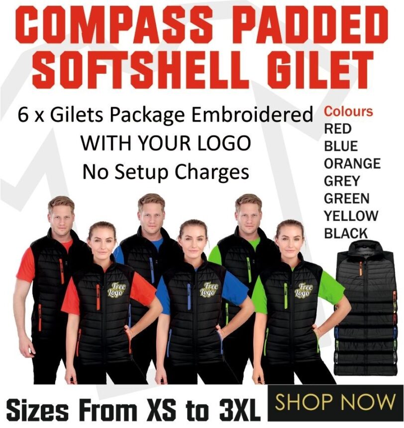 Compass Padded Softshell 6 x Gilet Package