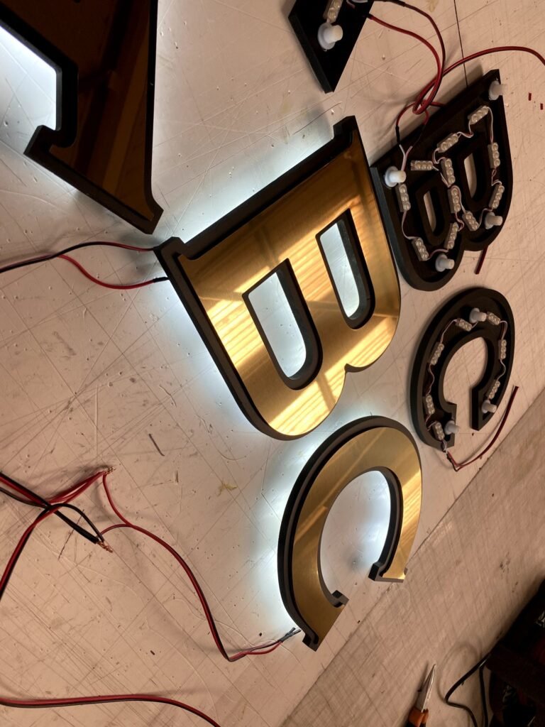 Halo Illuminated Letter Backs 10mm foamex
